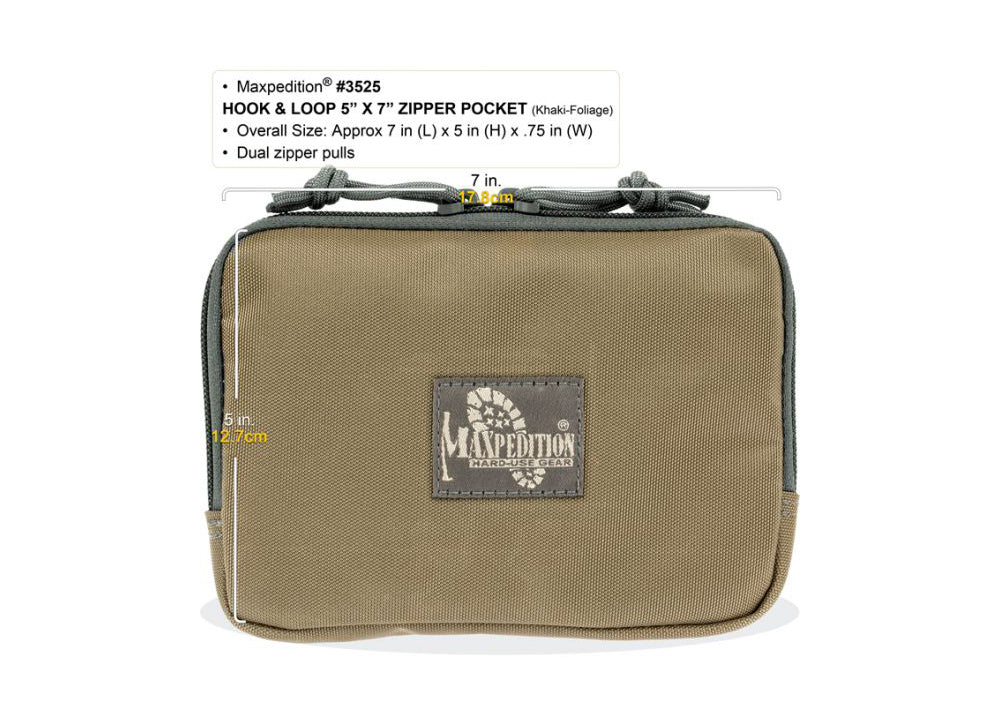 Maxpedition Hook-and-Loop 5 x 7 Zipper Pocket