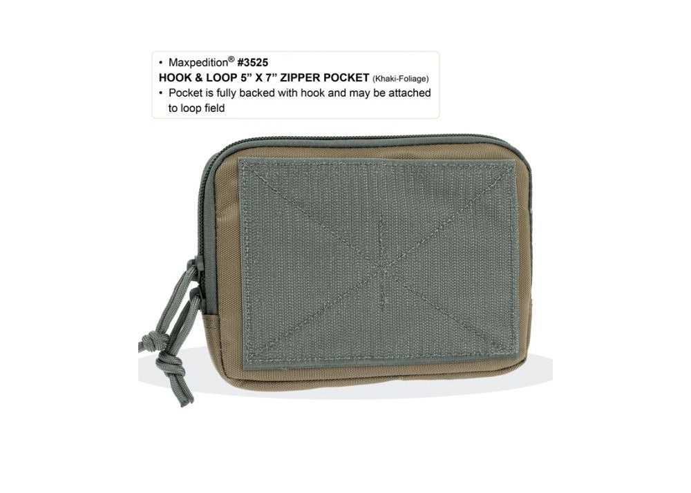 Maxpedition Hook-and-Loop 5 x 7 Zipper Pocket
