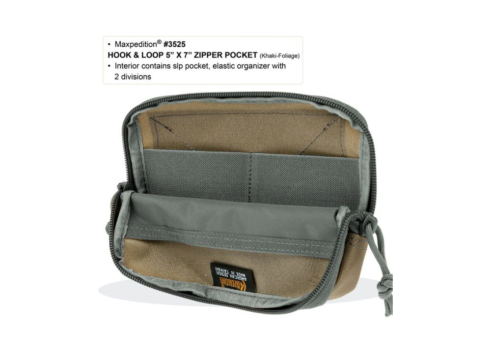 Maxpedition Hook-and-Loop 5 x 7 Zipper Pocket