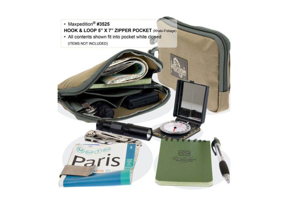 Maxpedition Hook-and-Loop 5 x 7 Zipper Pocket