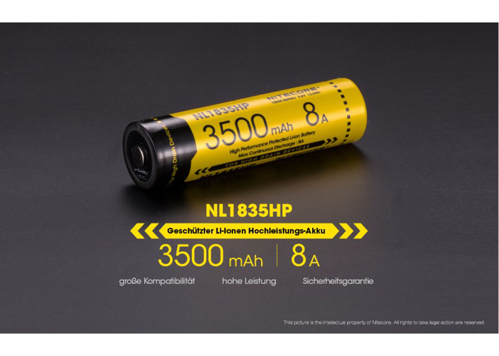 Nitecore Li-Ion Akku 18650 - 3500mAh - NL1835HP
