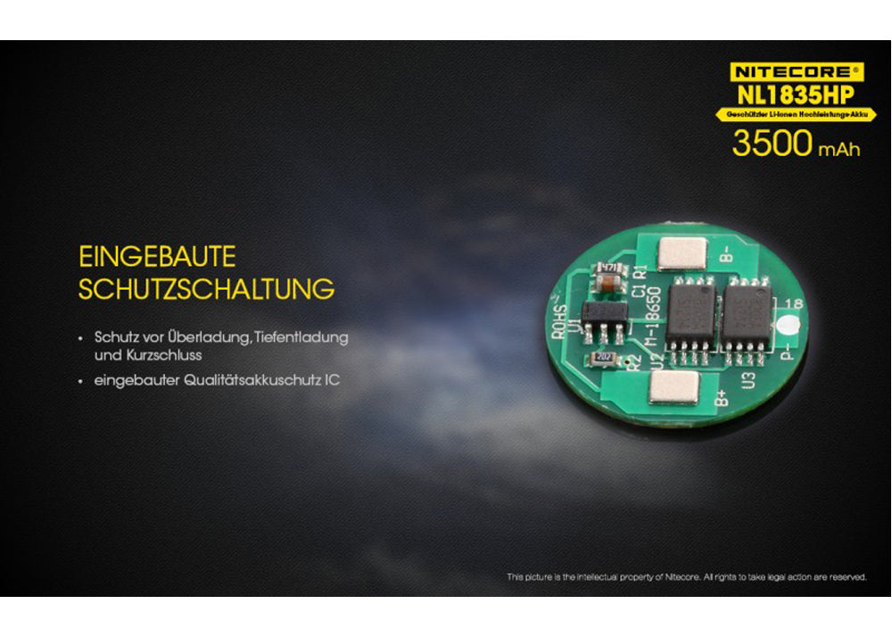 Nitecore Li-Ion Akku 18650 - 3500mAh - NL1835HP