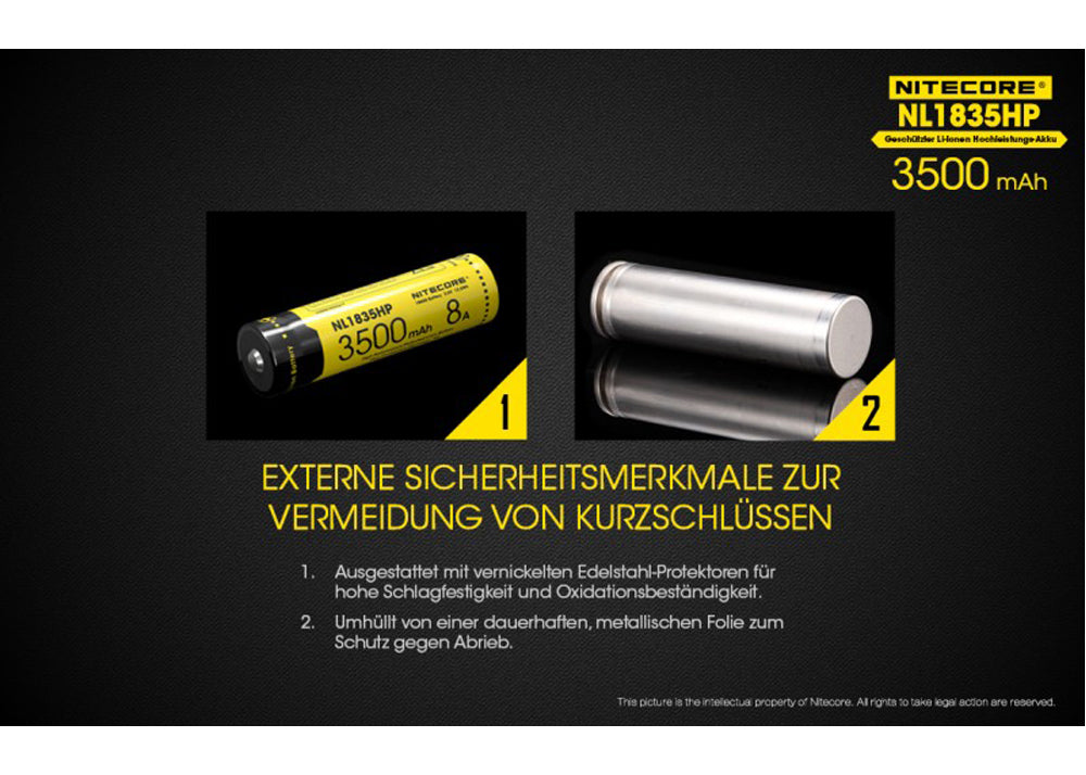Nitecore Li-Ion Akku 18650 - 3500mAh - NL1835HP