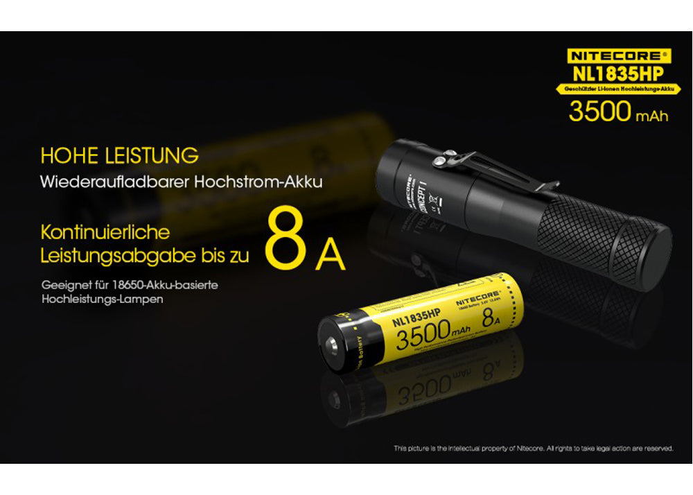 Nitecore Li-Ion Akku 18650 - 3500mAh - NL1835HP