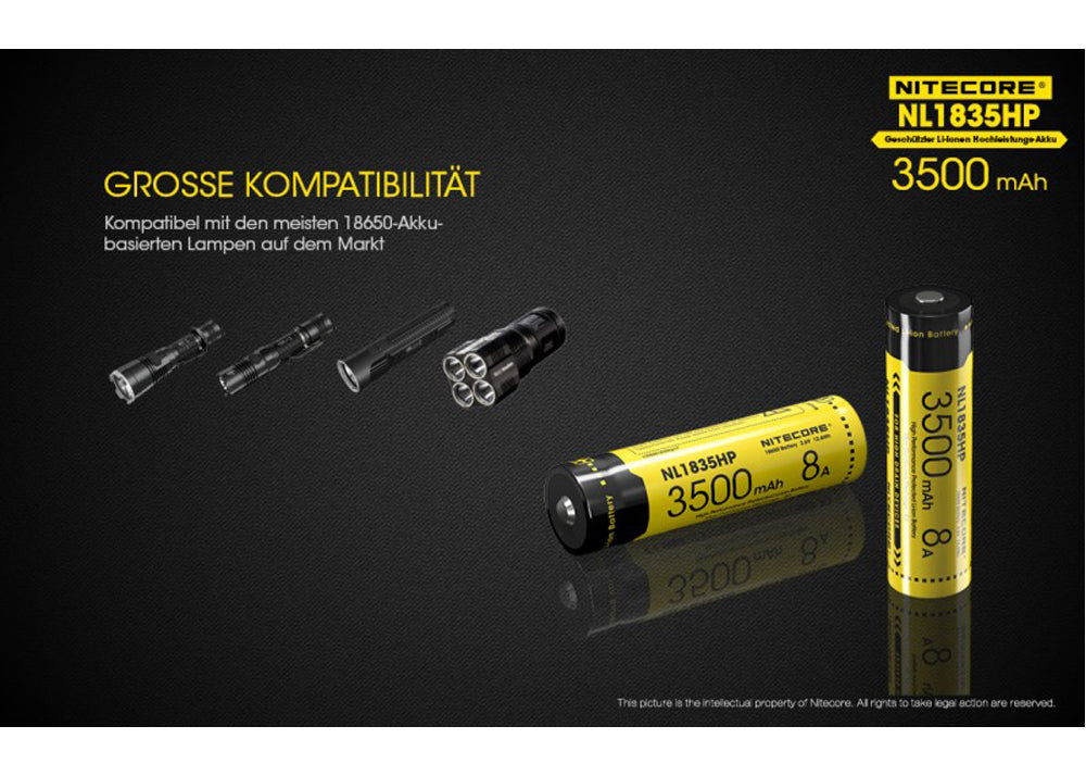 Nitecore Li-Ion Akku 18650 - 3500mAh - NL1835HP