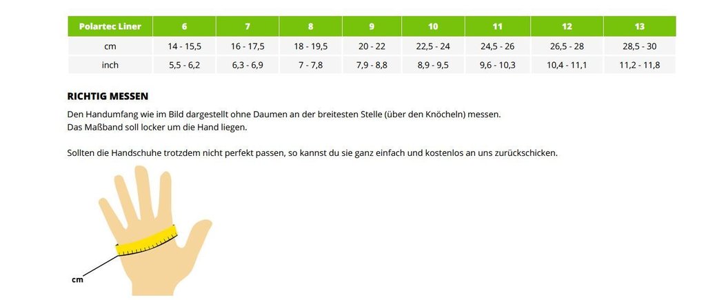 THE HEAT COMPANY® Tactility Liner Handschuh