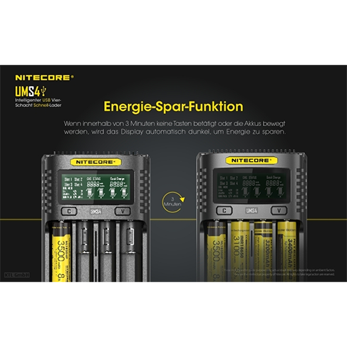Nitecore UMS4 USB-Schnell-Ladegerät