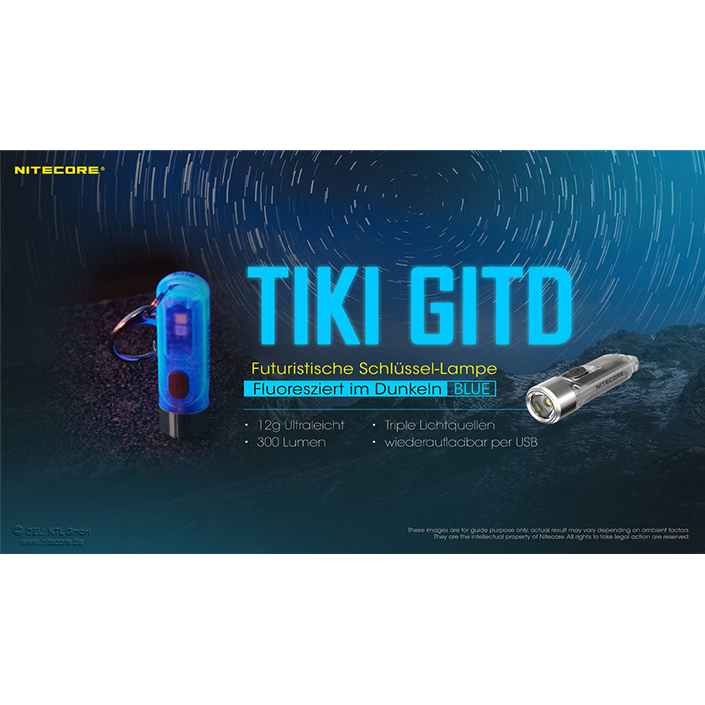 Nitecore TIKI GITD Blue