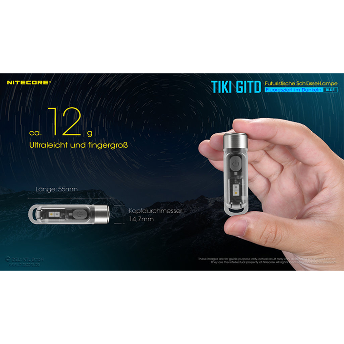 Nitecore TIKI GITD Blue