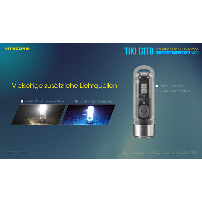 Nitecore TIKI GITD Blue