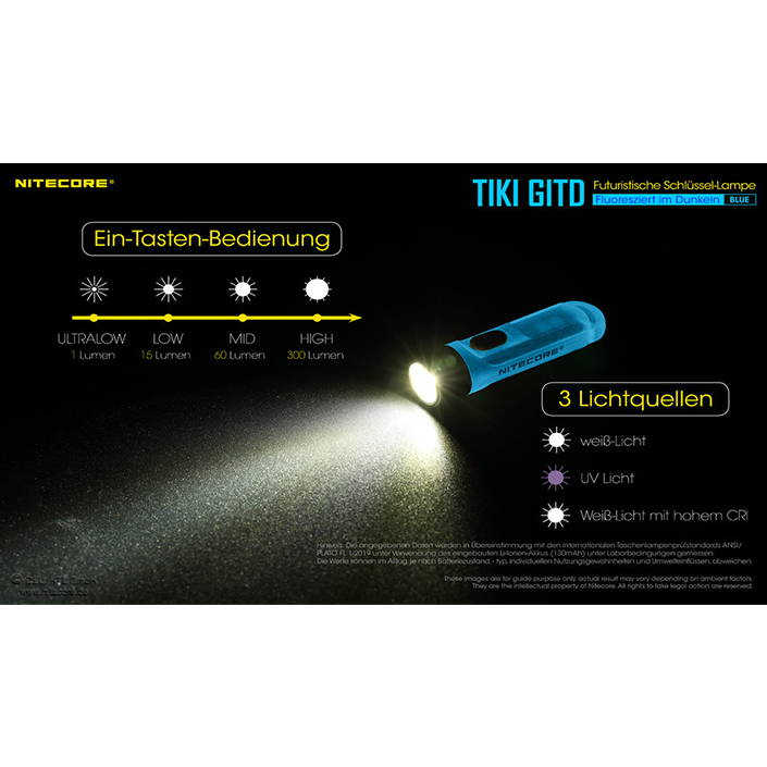 Nitecore TIKI GITD Blue