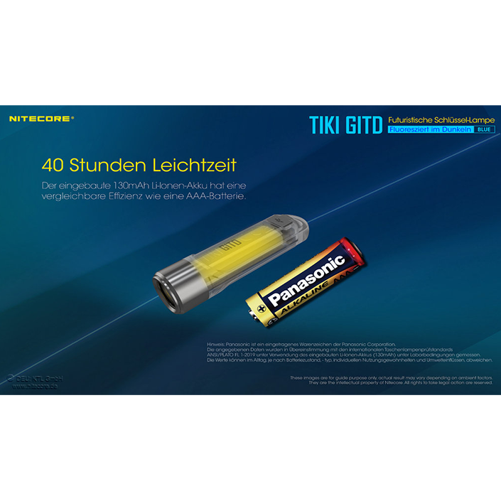 Nitecore TIKI GITD Blue