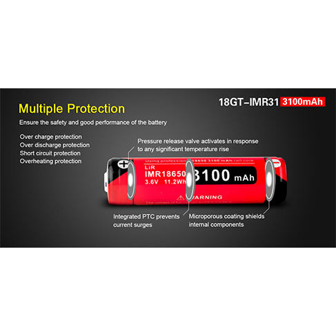 Klarus 18GT-IMR Akku 3100 mAh