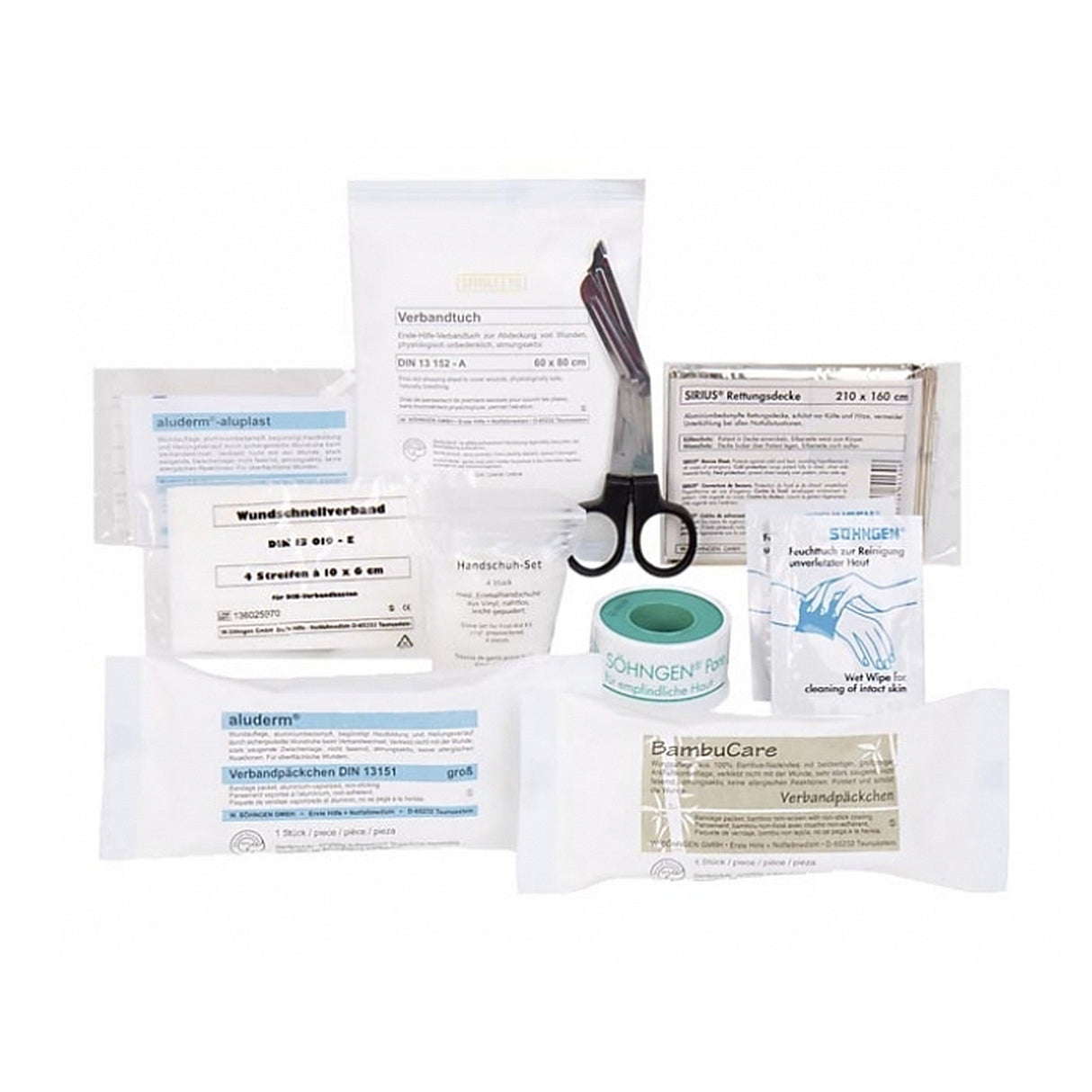 SÖHNGEN Erste-Hilfe-Tasche Inhalt DIN 13 167 orange