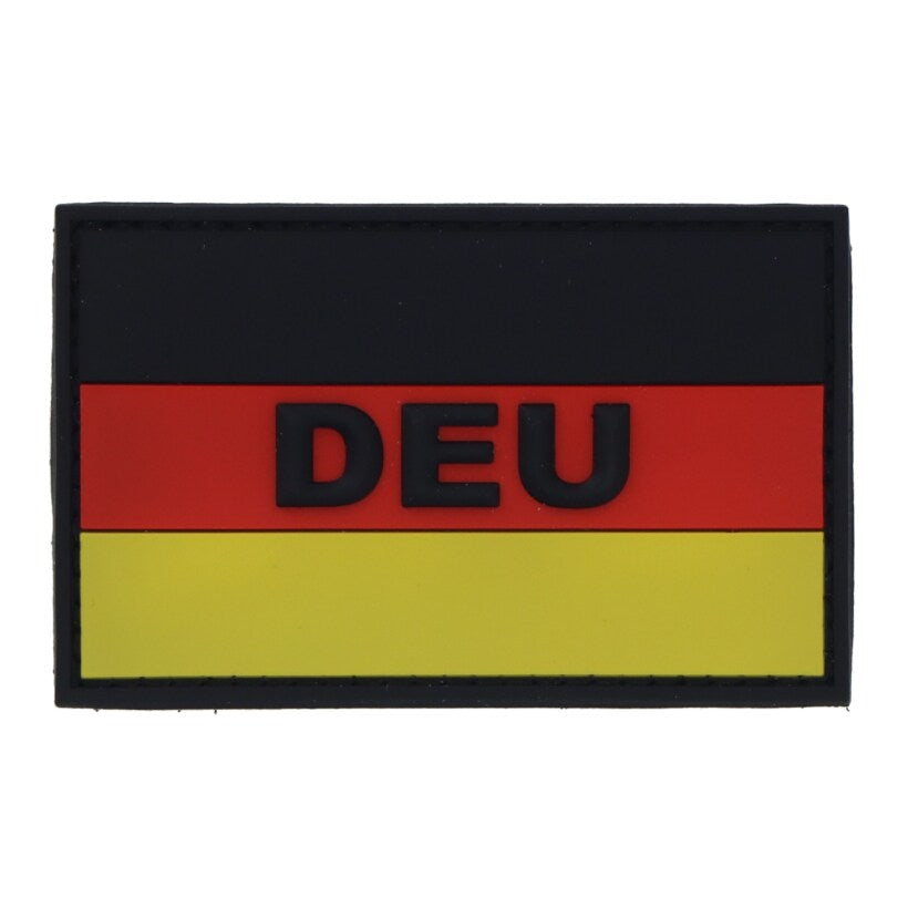 JTG – Deutschlandflagge - Patch mit DEU Schriftzug, subbed-Schriftzug, subbed