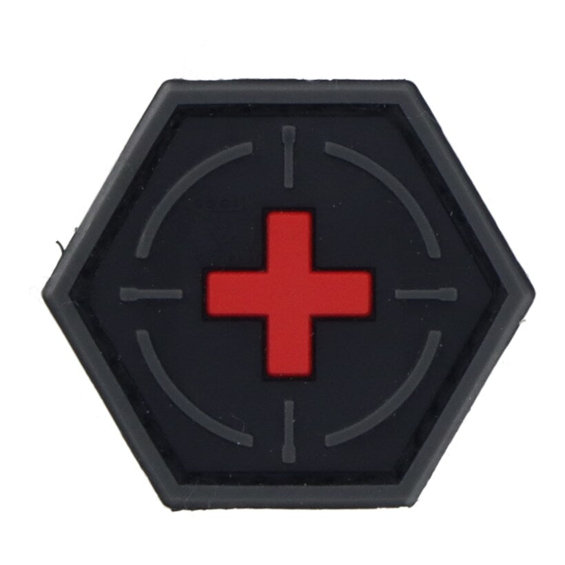 JTG Tactical Medic Red cross Hexagon, blackmedic