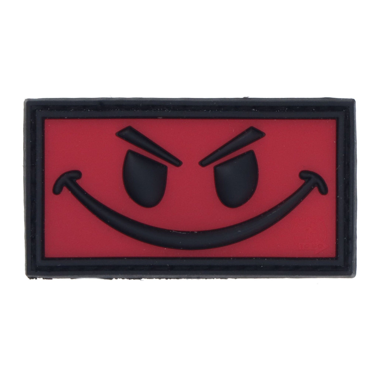JTG Evil Smile Rubber Patch - Black/Red