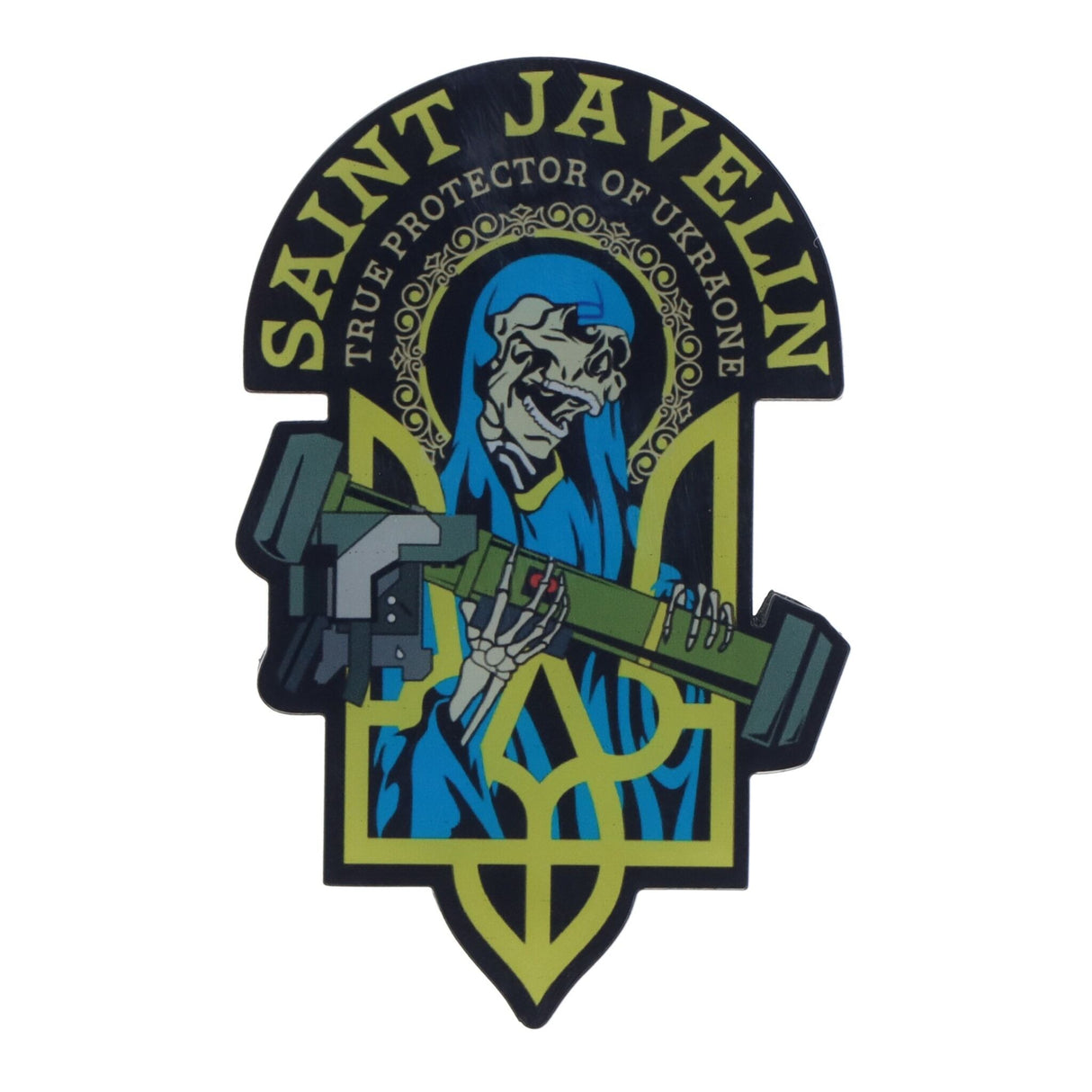 JTG Acrylic SAINT JAVELIN SKULL Patch, JTG Acrylic Patch
