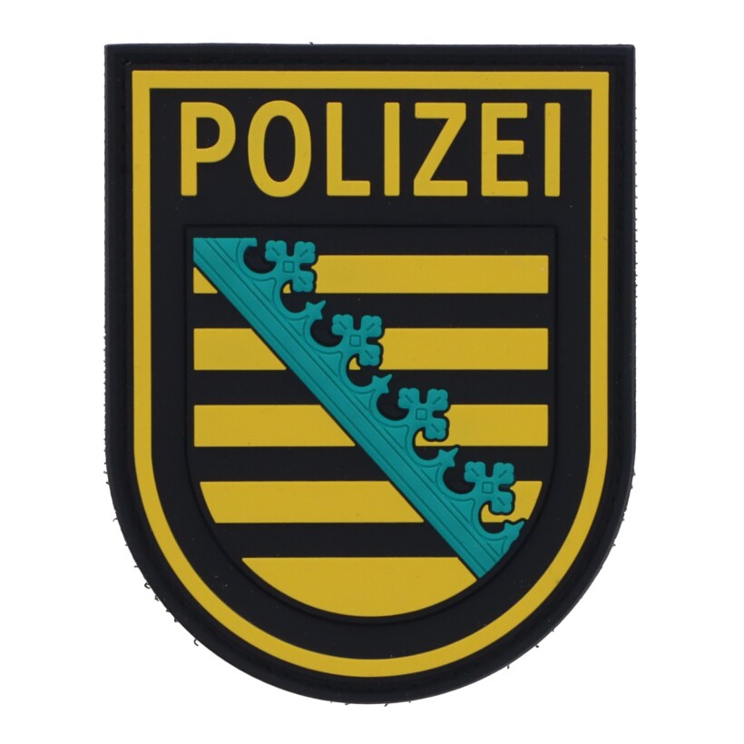 Rubberpatch Polizei Sachsen - farbig