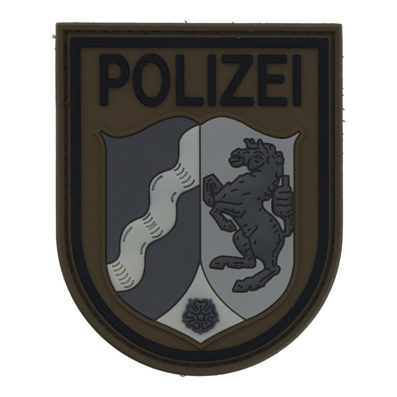 Rubberpatch Polizei Nordrhein Westfalen - steingrau/oliv