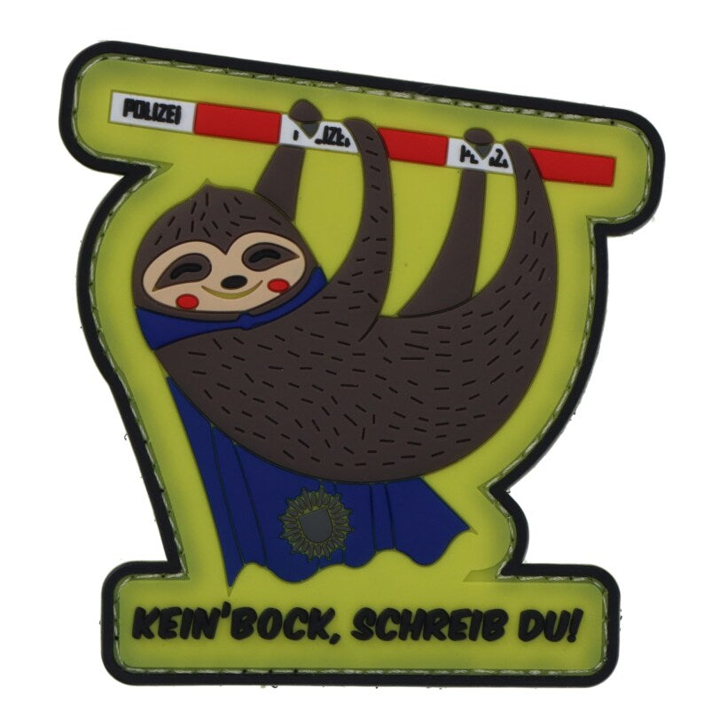 Polizei Faultier Rubber Patch