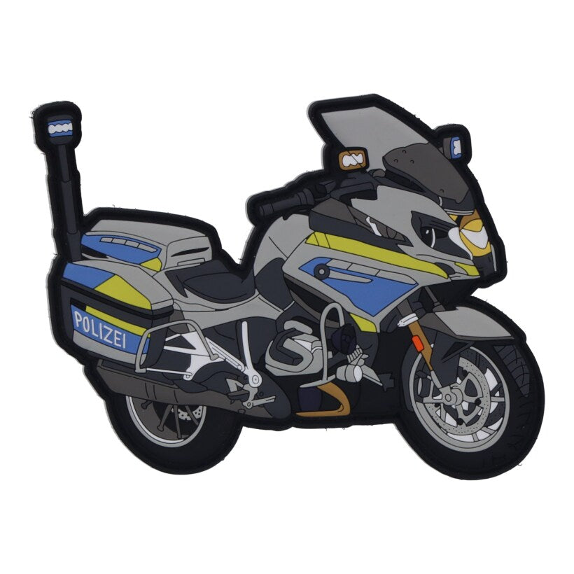 Polizei Motorrad XL Rubber Patch