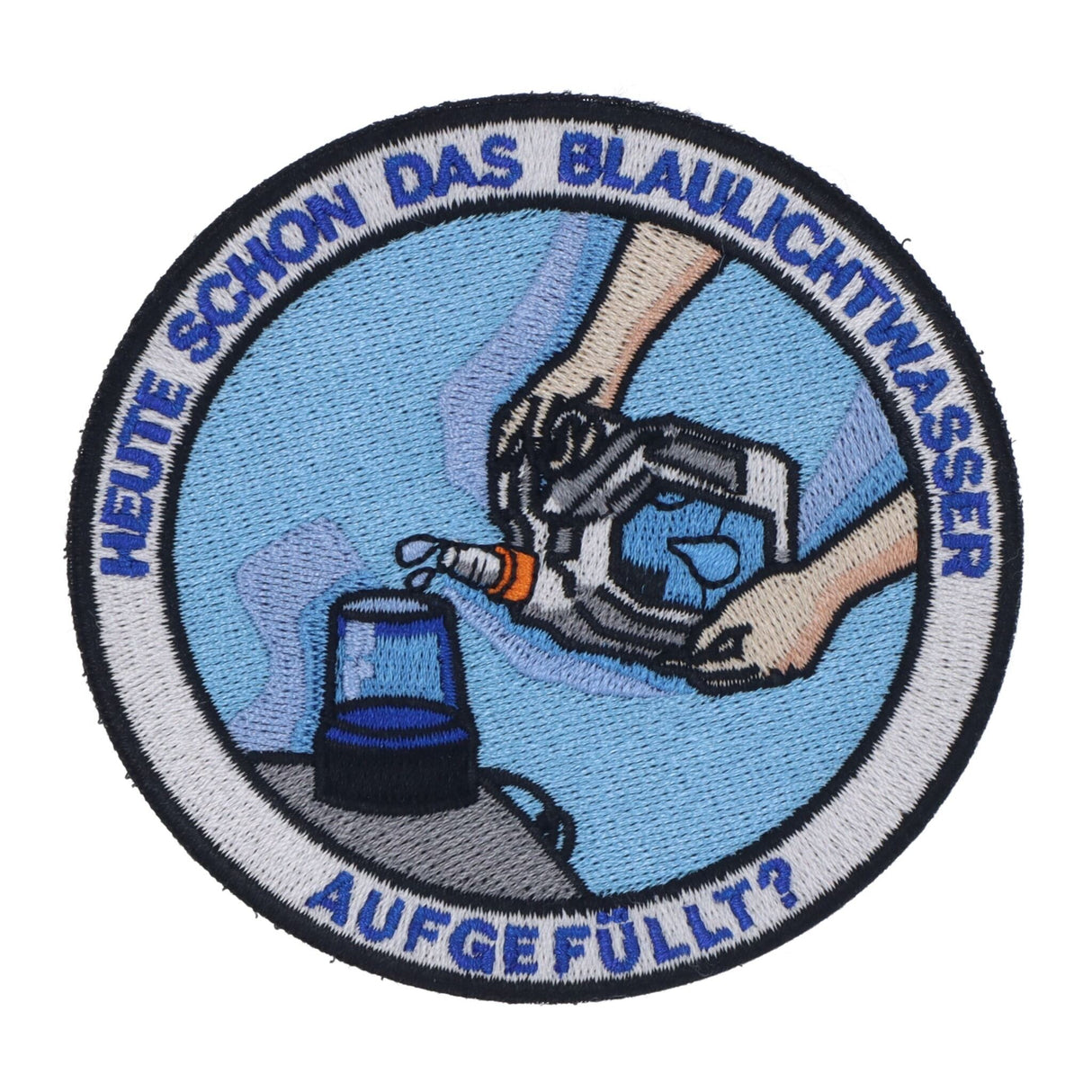 Blaulichtwasser Textil Patch