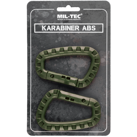 Mil-Tec Karabiner ABS 2stk. Olive