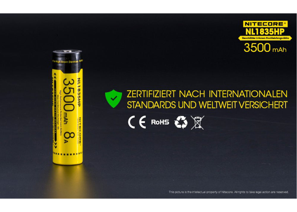 Nitecore Li-Ion Akku 18650 - 3500mAh - NL1835HP