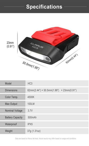 Klarus HC3 Cliplampe mit Sensor