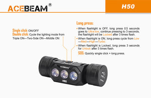 AceBeam H50 Stirnlampe