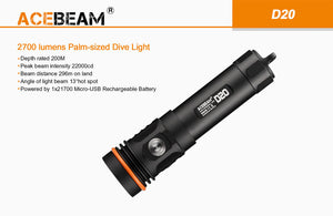 ACEBEAM D20 Tauchlampe