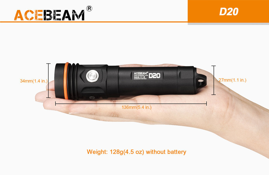 ACEBEAM D20 Tauchlampe