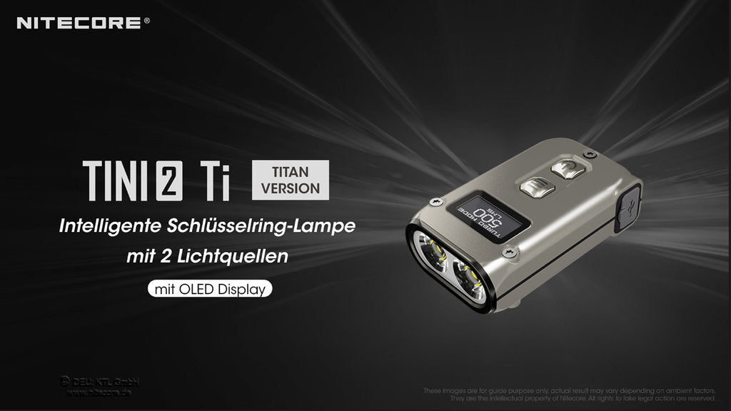 Nitecore TINI 2 Titanium - 500 Lumen