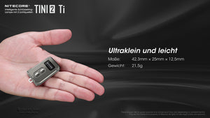 Nitecore TINI 2 Titanium - 500 Lumen