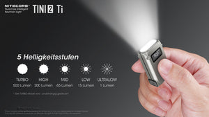 Nitecore TINI 2 Titanium - 500 Lumen