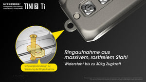 Nitecore TINI 2 Titanium - 500 Lumen