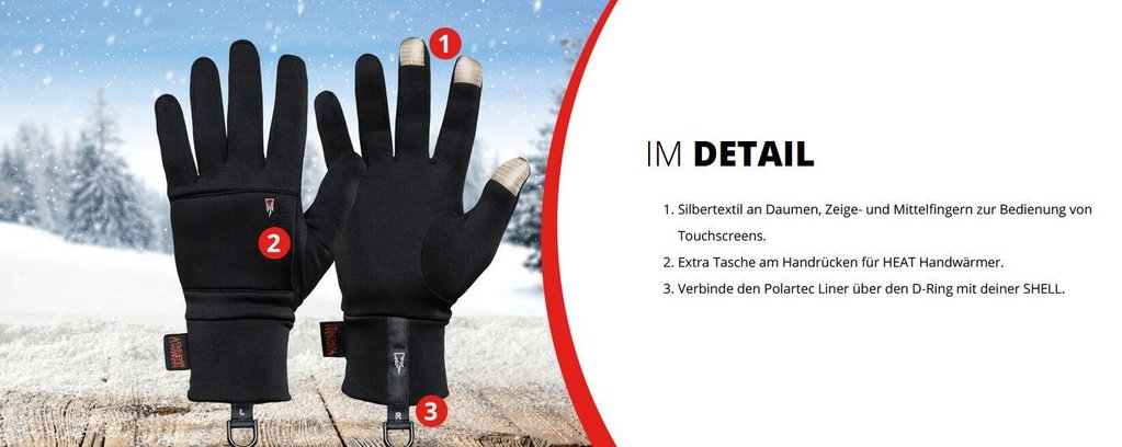 THE HEAT COMPANY® Polartec Liner Handschuh