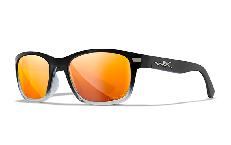 WileyX Helix Black/Transparent (CAPTIVATE™ Polarized Bronze Lenses)