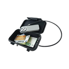 Tragbare Sicherheitsbox mit Stahlseil und Zahlenschloss