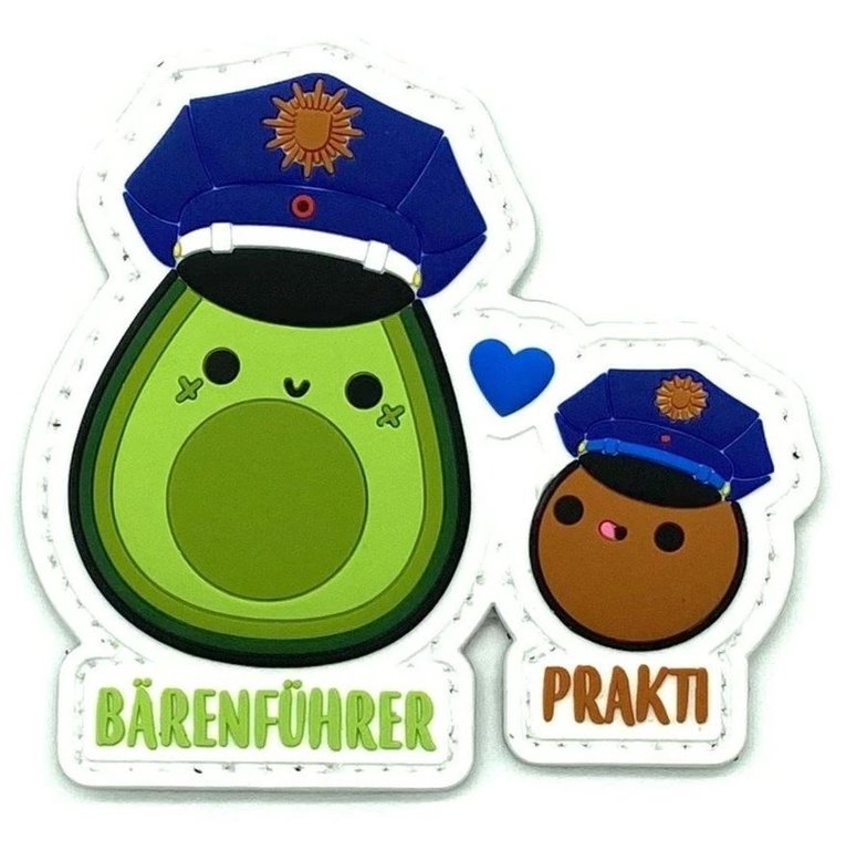 POLICE MEMES SHOP Avocado Bear Leader &amp; Prakti Rubber Patch