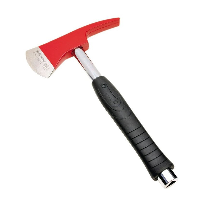 Firefighter axe with triangular key DIN 14924-FBD