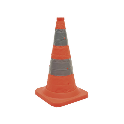 Retroreflective foldable traffic cone