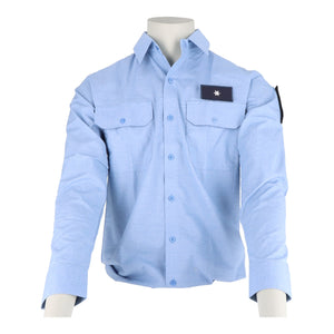 Service shirt POLAS light blue (long sleeve)