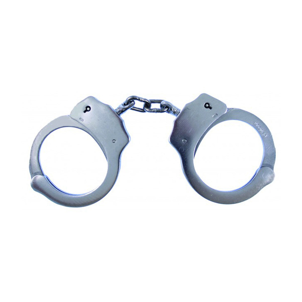 Handcuffs with locking mechanism – nickel-plated