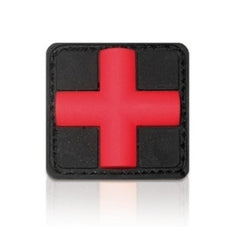 Black Defence Red Cross medic velcro patch-Cross medic velcro patch