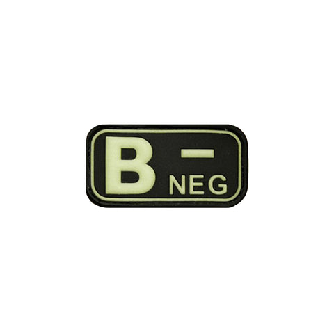 JTG - Blutgruppen Patch B NEG, gid (glow in the dark)