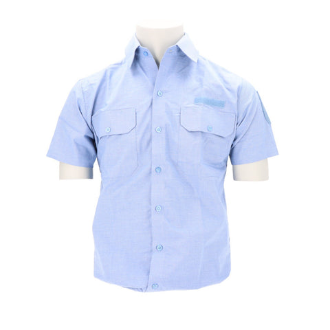 Service shirt POLAS light blue short sleeve