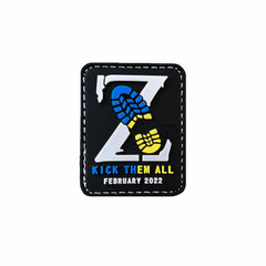 JTG KICK THEM ALL, Statement Patch, Ukraine Colors, JTG 3D Rubber Patch