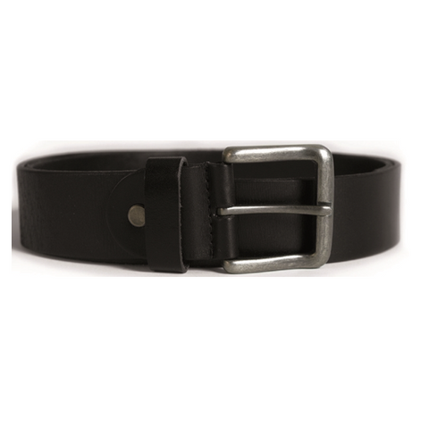 TROUSERS BELT LEATHER 1-PIN BLACK